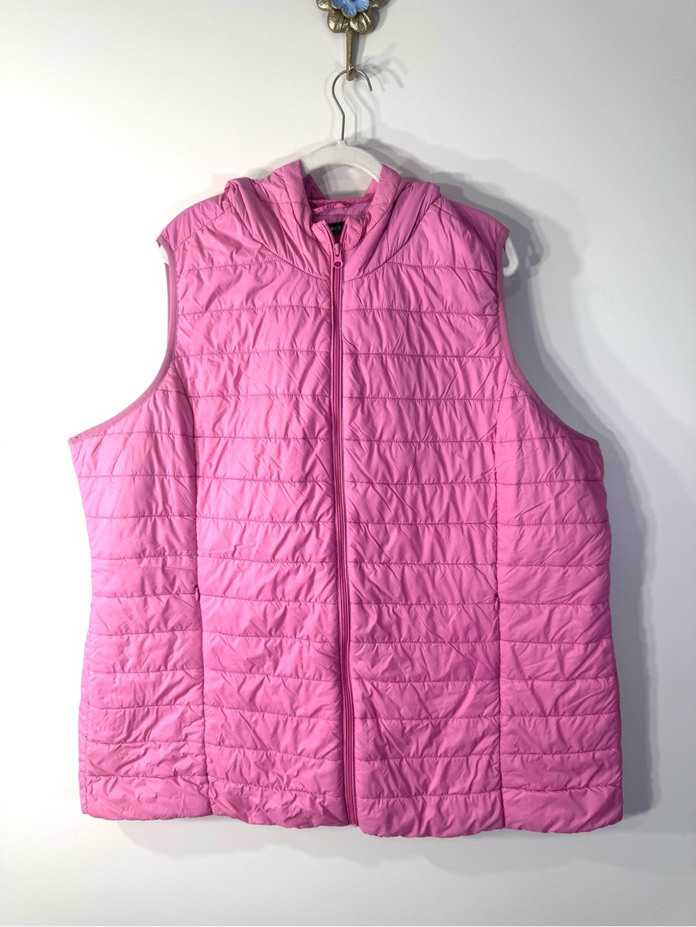 Torrid Quilted Vest Pink Hooded